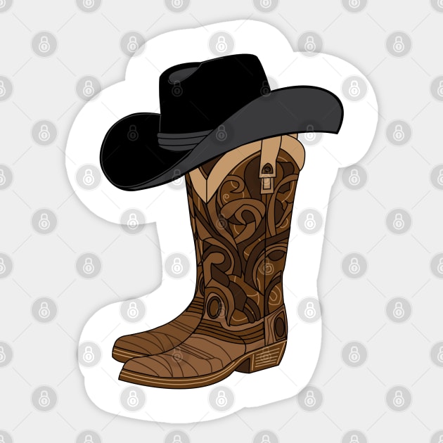 Western Wear Sticker by DickinsonDesign